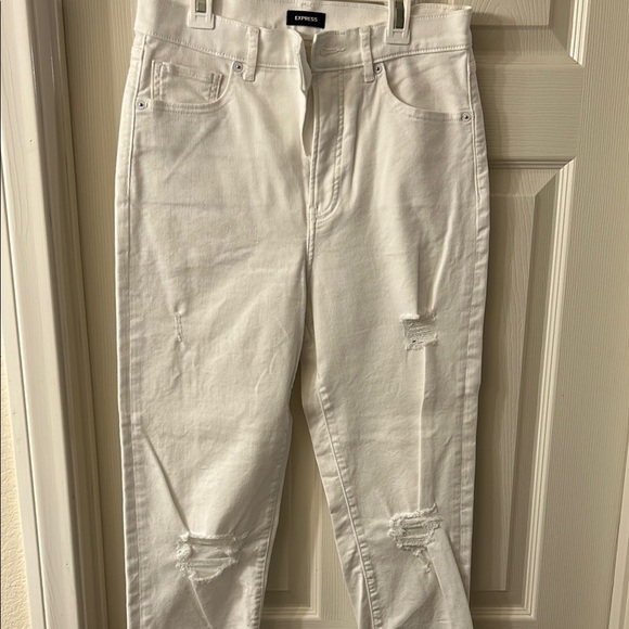Express Denim - Express Women's White Distressed Jeans